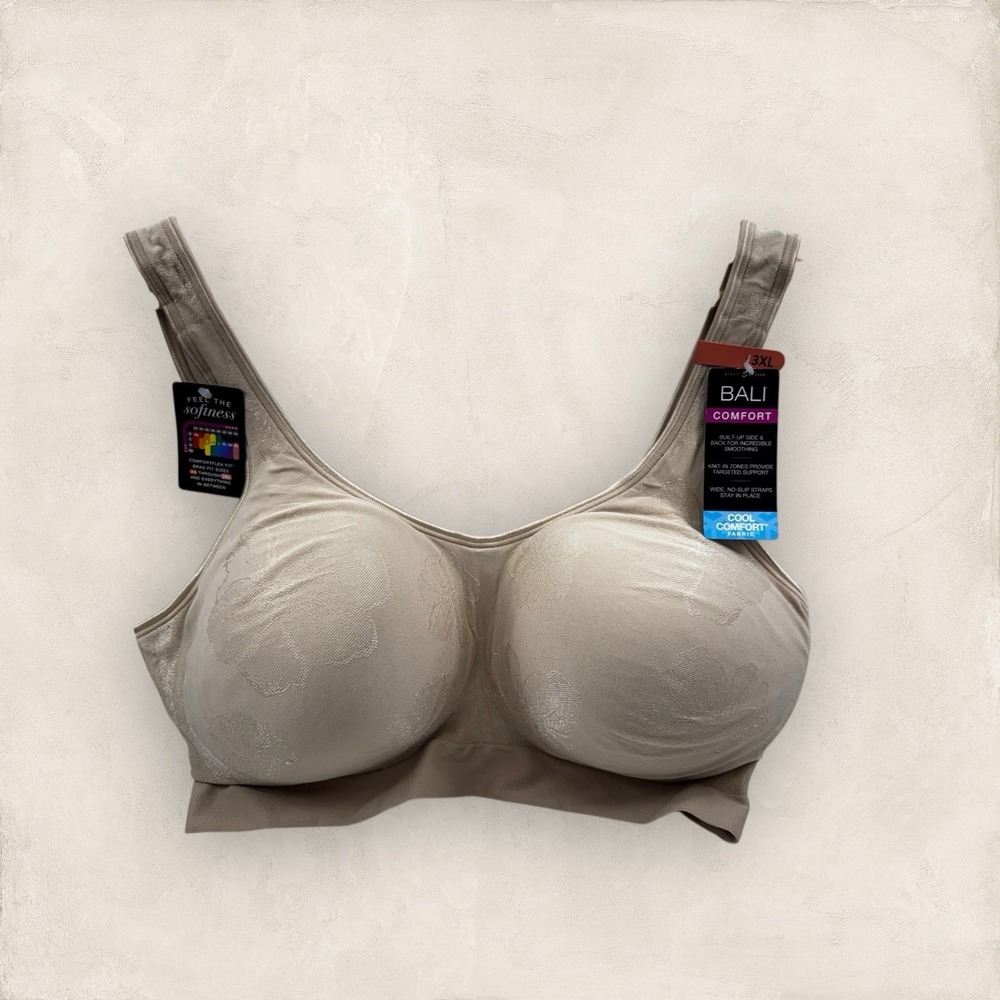 New Bali Comfort Revolution Bra Beige (3XL) Cool Comfort Padded Wireless